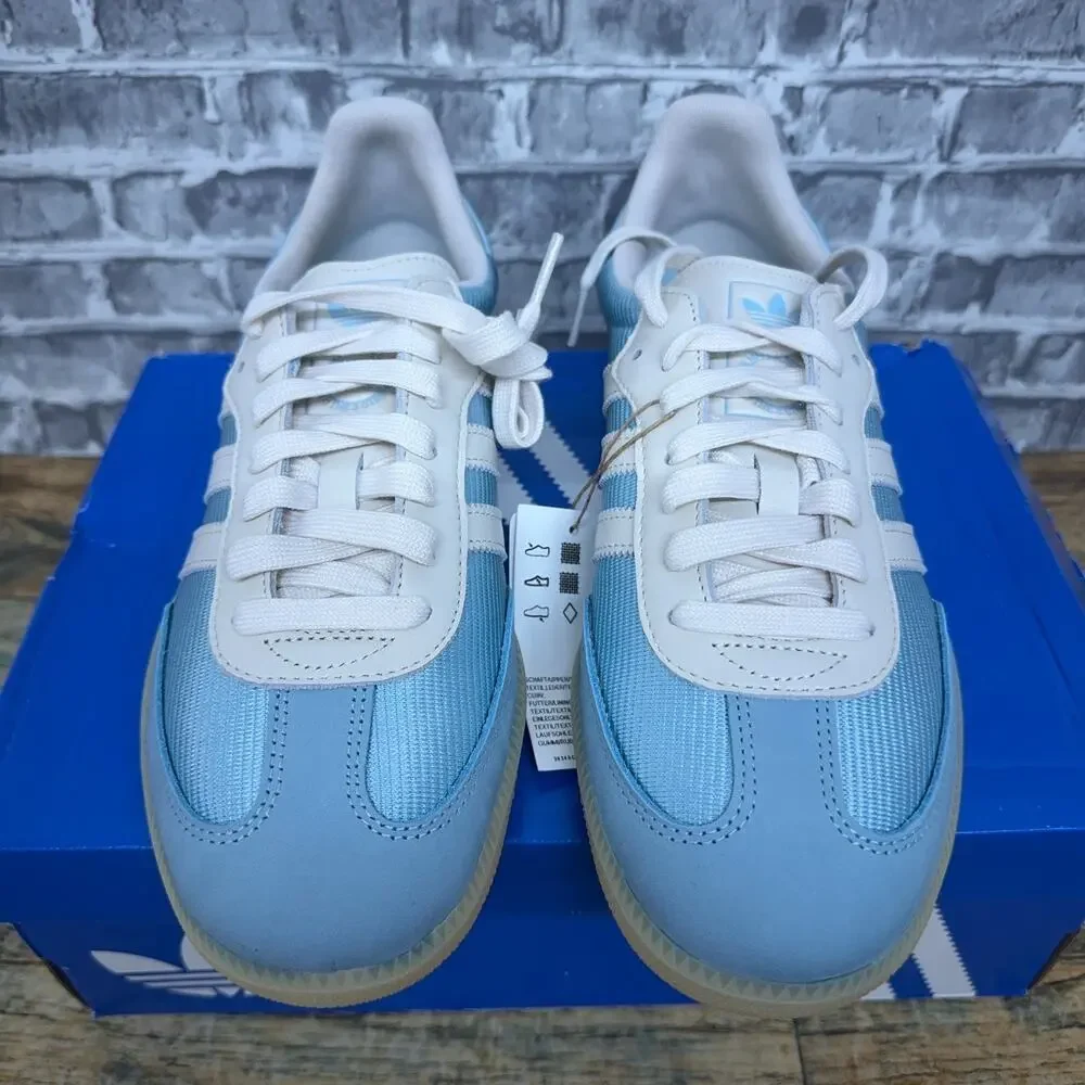 Adidas Samba OG Icey Blue Chalk White Shoes Sneaker IH6819 Mens Size 10.5 New